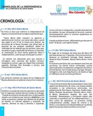 Cronología de la independencia de Santa Marta.