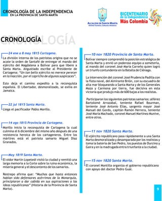 Cronología de la independencia de Santa Marta.