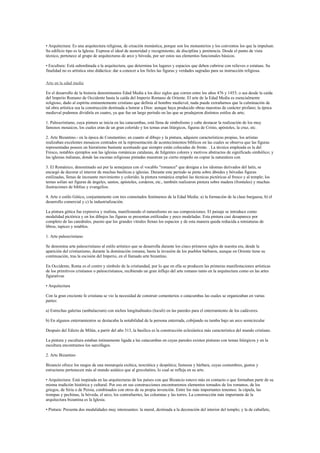 Línea de tiempo de la historia de las artes 
 