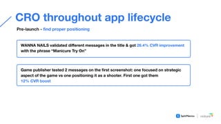 Conversion optimization with A/B testing throughout app lifecycle