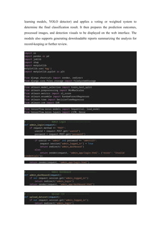 crop recommendation using python project docx | DOCX