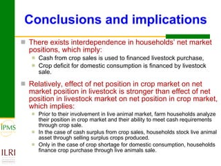 Interdependence of smallholders’ net market positions in crop and livestock markets: Evidence from Ethiopia