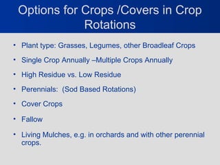 Crop rotations and cover crops for diversity presentation A Lecture By ...