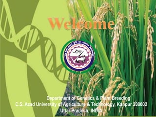 Department of Genetics & Plant Breeding
C.S. Azad University of Agriculture & Technology, Kanpur 208002
Uttar Pradesh, INDIA
 