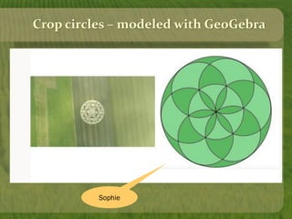 Crop circles – modeled with GeoGebra
Sophie
 