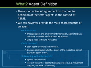 Agent Based Modeling and Simulation - Overview and Tools | PPTX