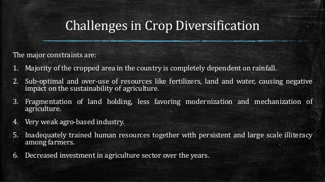 Crop diversification