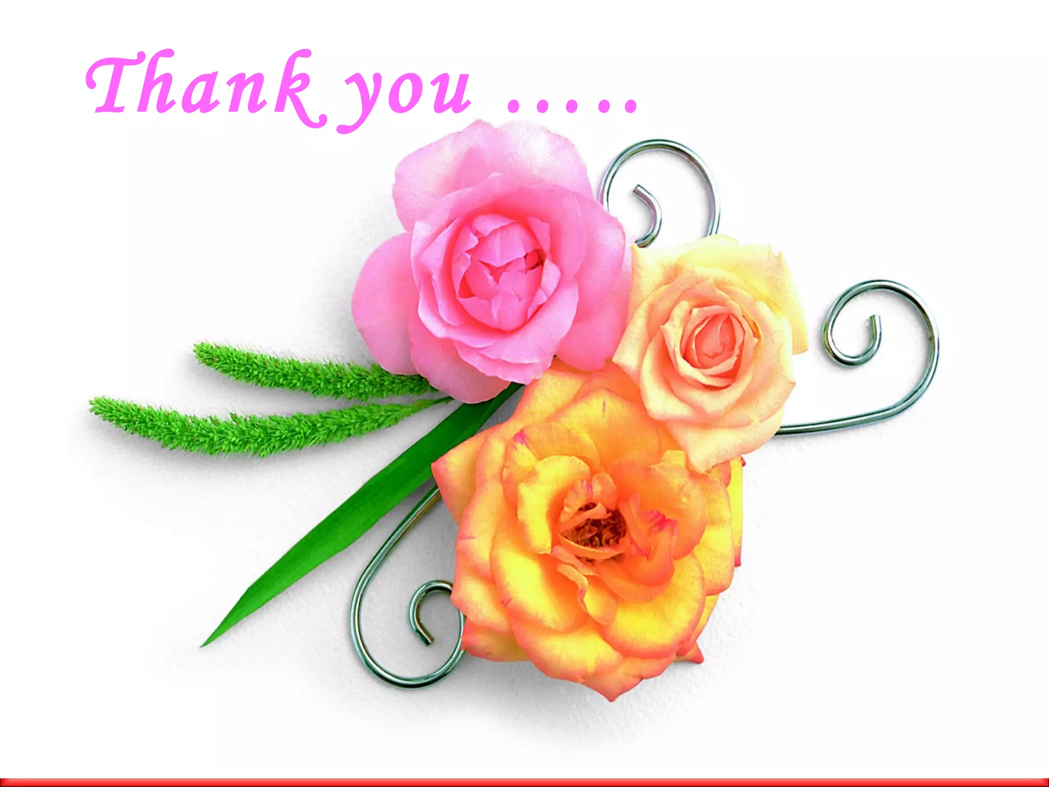 Thank you …..
 