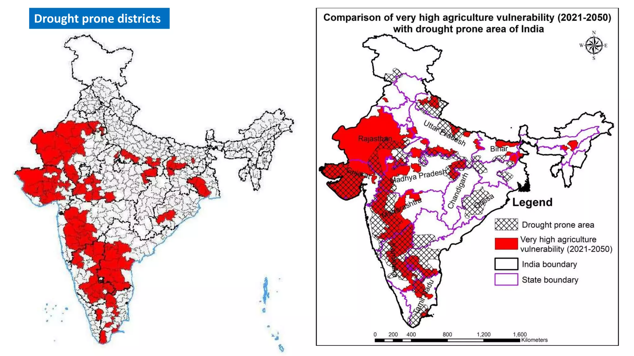 Drought prone districts
 
