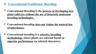 Comprehensive Overview of Conventional and Modern Crop Breeding ...