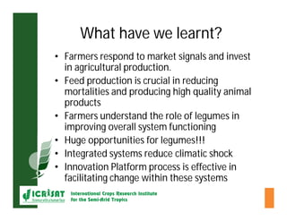 Crop-livestock integration and intensification