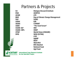 Crop-livestock integration and intensification