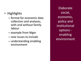 Crop-livestock systems in West Africa: Update on past work