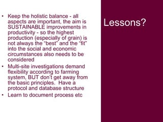 Crop-livestock systems in West Africa: Update on past work