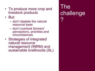 Crop-livestock systems in West Africa: Update on past work