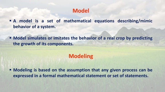 Crop Modelling in Rice | PPTX