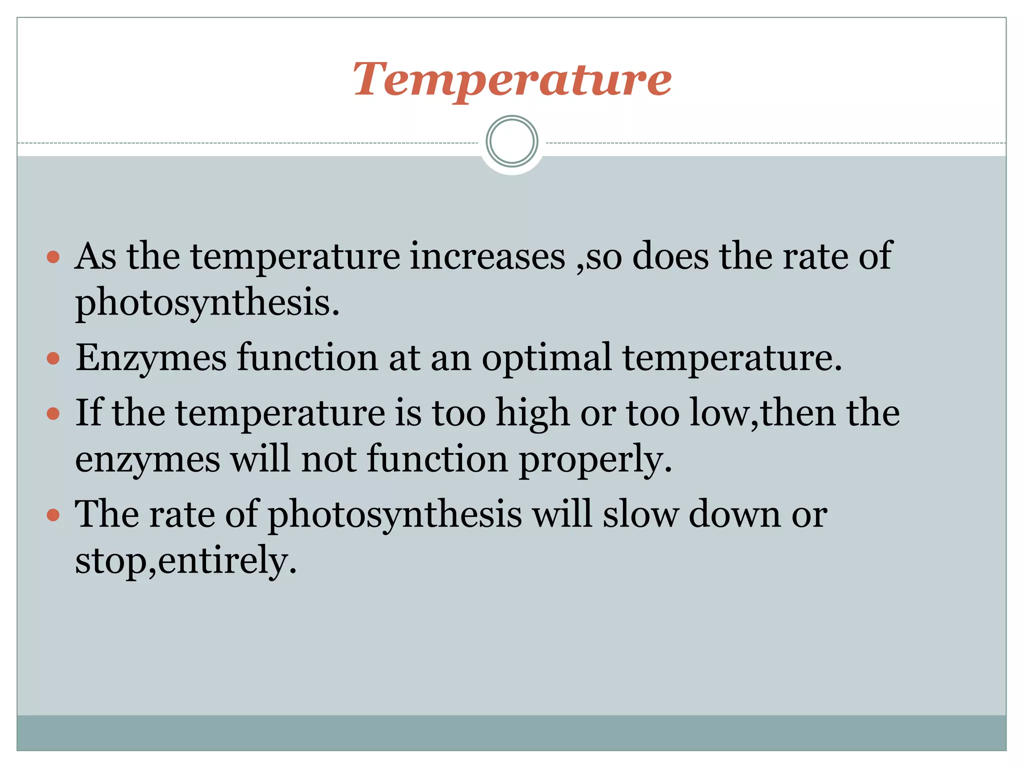 Factors affecting rate of photosynthesis ppt