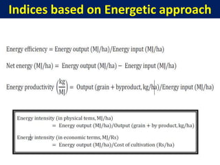 Indices based on Energetic approach
 