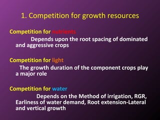 Root Competition Cropping system interaction | PPT