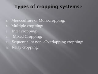 Comprehensive Overview of Cropping Systems: Types, Advantages, and ...