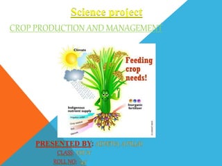 CROP PRODUCTION AND MANAGEMENT
Science project
 
