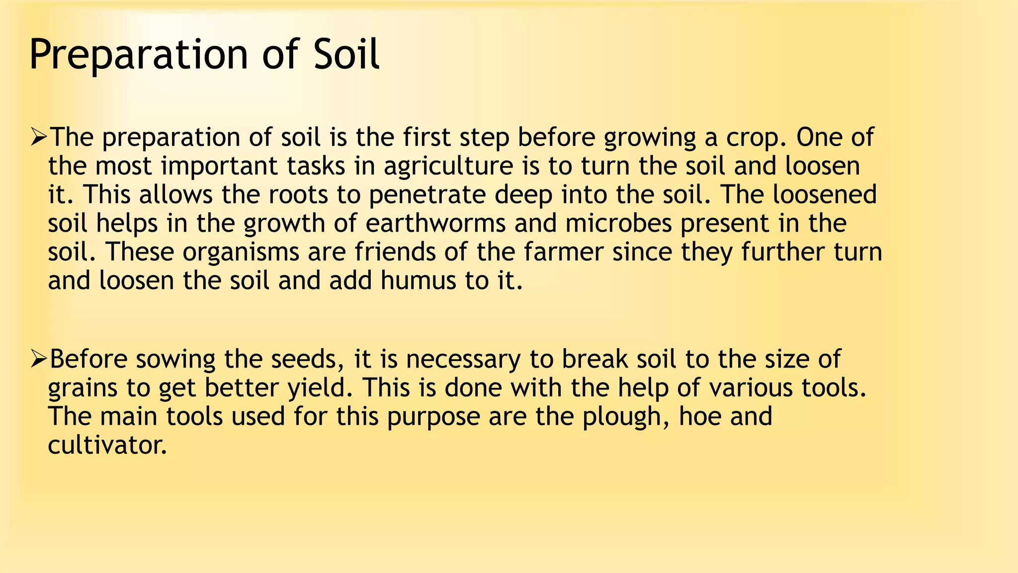 Crop production and management PPT