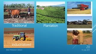 Traditional
Industrialized
Plantation
15 July 2017RAVI PRAKASH SINGH
20
 