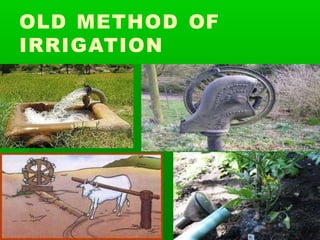 OLD METHOD OF
IRRIGATION
 