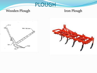 PLOUGH
Wooden Plough Iron Plough
 