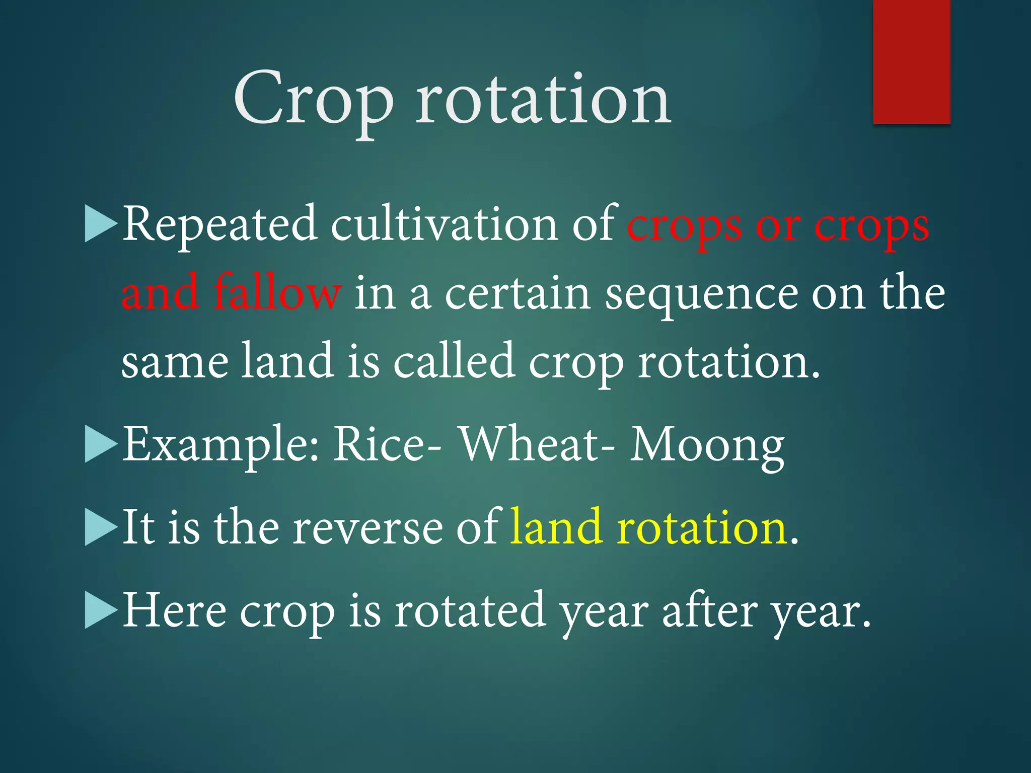 Crop rotation and its principle | PDF | Agriculture | Industries