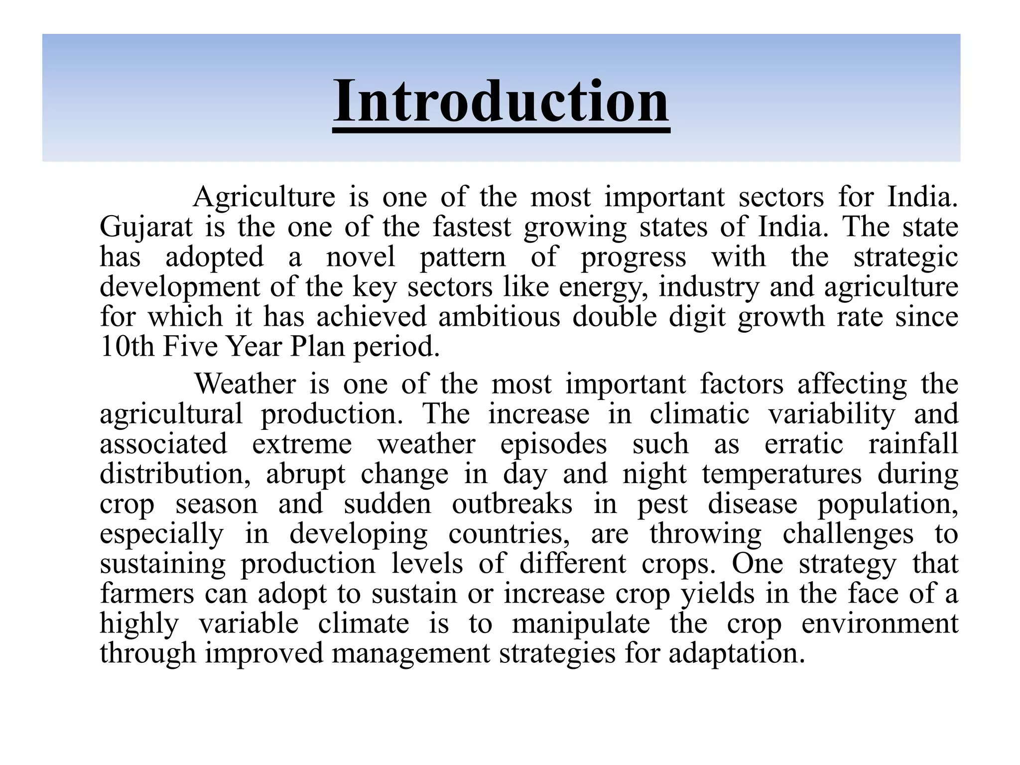 Crops of gujarat PPT