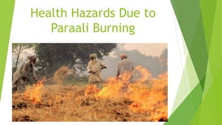 Health Hazards Due to
Paraali Burning
 
