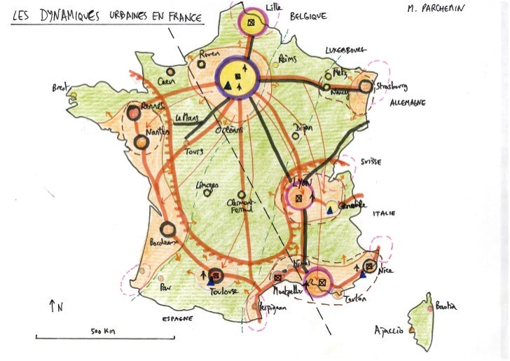 La Métropolisation De La France Croquis