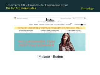 The top five ranked sites
1st place - Boden
Ecommerce UK – Cross-border Ecommerce event
 