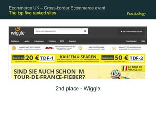 The top five ranked sites
2nd place - Wiggle
Ecommerce UK – Cross-border Ecommerce event
 
