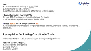 Cross-Border Trade & Export Compliance for Indian SMEs | PPTX