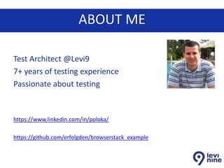 Cross browser testing with browser stack | PPTX