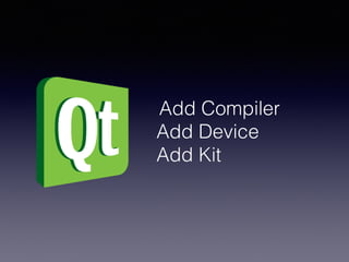 Add Compiler
Add Device
Add Kit
 