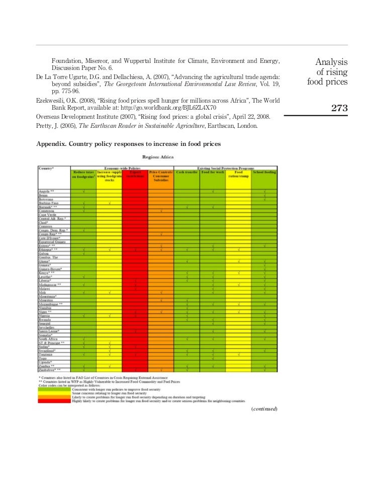 Cross countries analysis