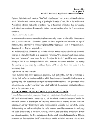 Cross cultural communication | PDF