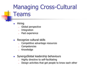 Cross cultural teams v0.1 | PPTX