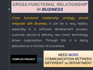 CROSS-FUNCTIONAL RELATIONSHIP AND ITS INTEGRATION WITH BUSINESS | PPSX