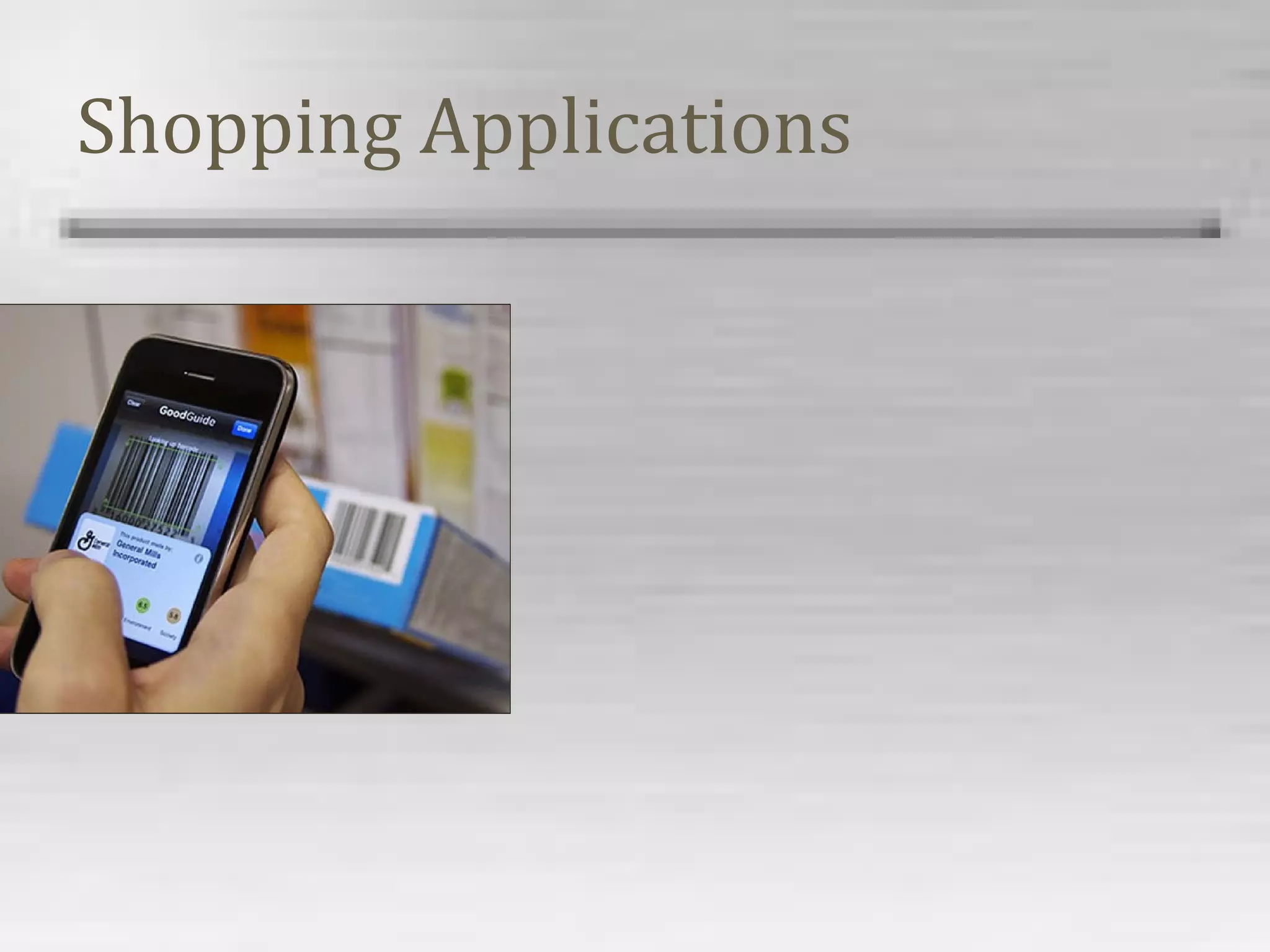 Shopping Applications
 