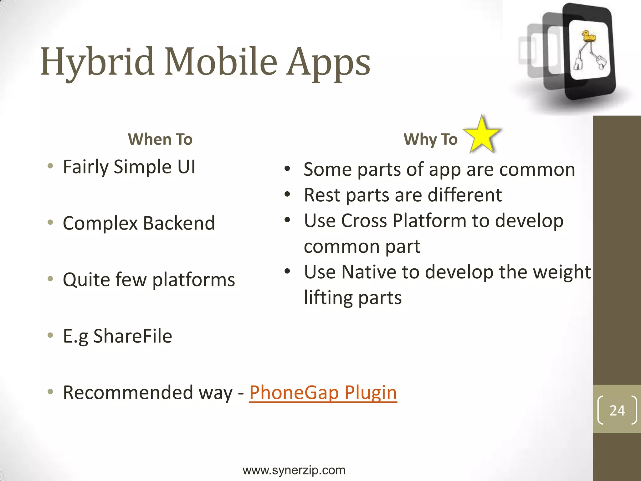 20Types of Mobile App DevNative Mobile AppsCross Platform Mobile AppsHybrid partly Native partly Cross Platform