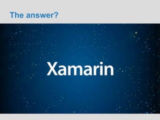 The answer?
 