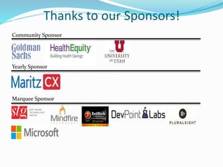 Thanks to our Sponsors!
Community Sponsor
Yearly Sponsor
Marquee Sponsor
 