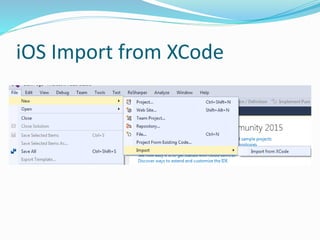 iOS Import from XCode
 