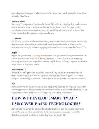 Cross-Platform Smart TV App Development with Web Technologies ...