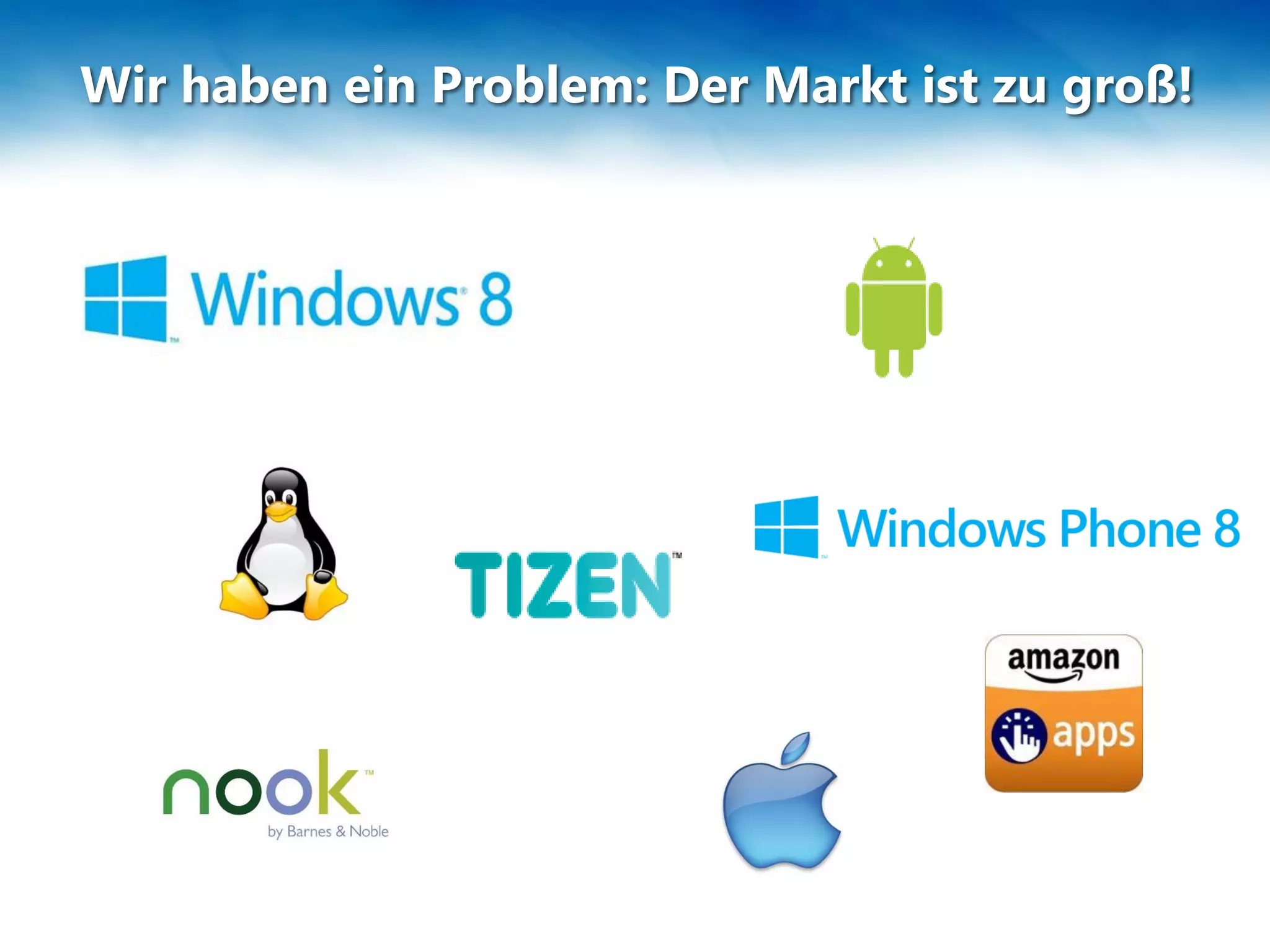 Wir haben ein Problem: Der Markt ist zu groß!
 