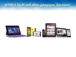 HTML5 läuft auf allen gängigen Geräten!
 